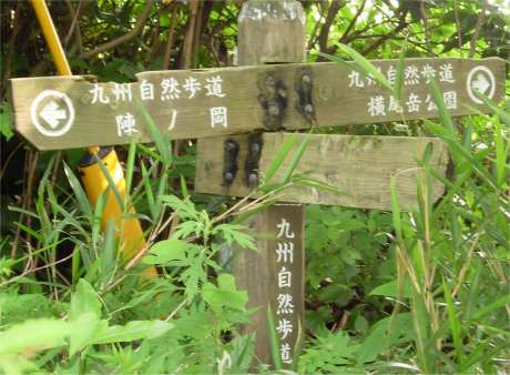 横尾岳公園 陣ノ岡 九州自然歩道 標識